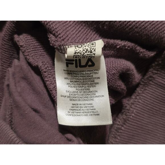 Fila Womens French Terry Jogger Black Plum Size XXL Purple Sweat Pants - Picture 9 of 9